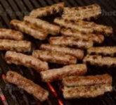 Chevap (aka Cevapi, Cevapcici) is a type of skinless sausage or kebab made from minced beef combined with a blend of spices.